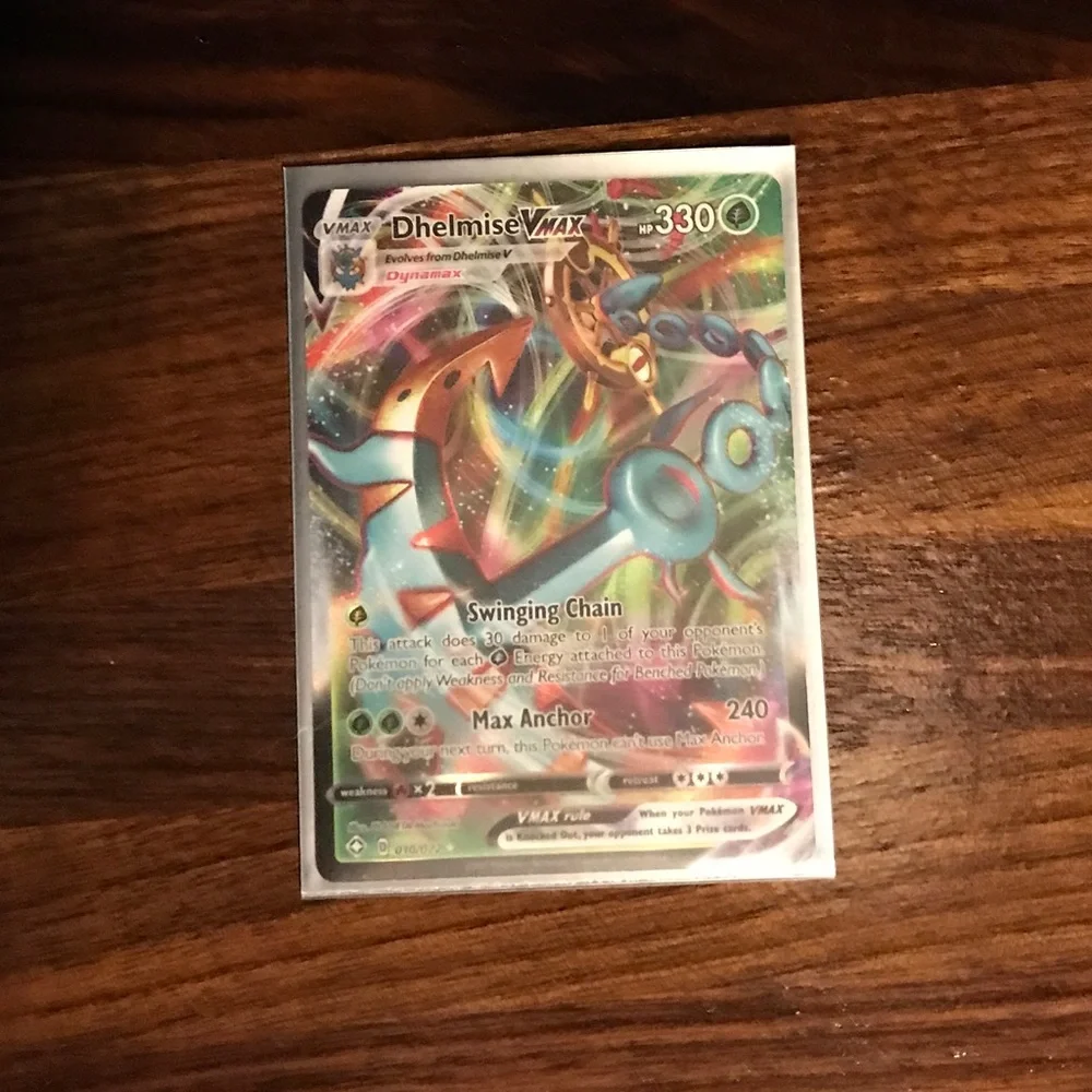 Pokemon Crobat over sized card and Dhelmise V and Vmax